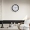 Clockswise Non-Ticking Quartz Wall Clock with Thermometer & Hygrometer - Battery Operated Plastic Analog Clock for Temperature & Humidity Monitoring - Ideal for Home, Office or School, Black
